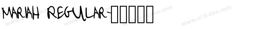 Mariah Regular字体转换